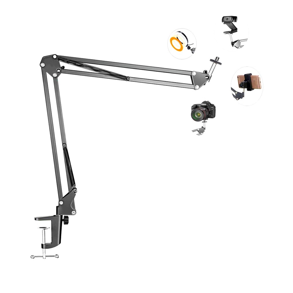 Lentok Overhead Tripod Mount for Camera Webcam Ring Light